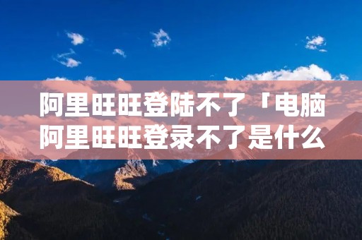 阿里旺旺登陆不了「电脑阿里旺旺登录不了是什么原因」