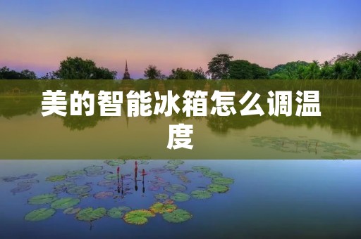 美的智能冰箱怎么调温度
