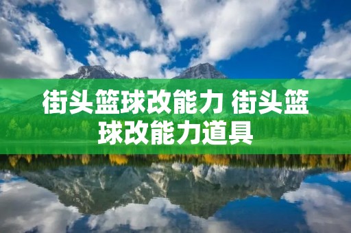 街头篮球改能力 街头篮球改能力道具