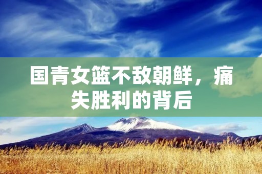 国青女篮不敌朝鲜,痛失胜利的背后 国青女篮不敌朝鲜,痛失胜利的背后