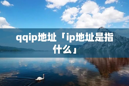 qqip地址「ip地址是指什么」