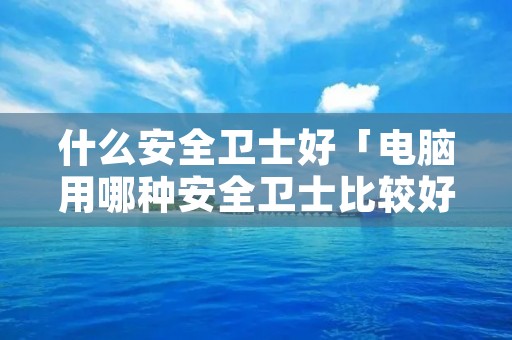 什么安全卫士好「电脑用哪种安全卫士比较好」
