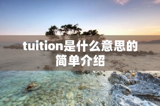 tuition是什么意思的简单介绍