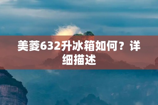 美菱632升冰箱如何？详细描述：