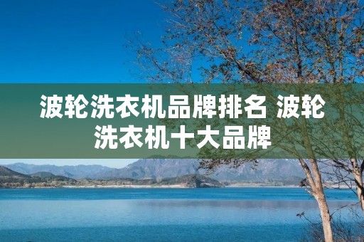 波轮洗衣机品牌排名 波轮洗衣机十大品牌 波轮洗衣机品牌排名 波轮洗衣机十大品牌