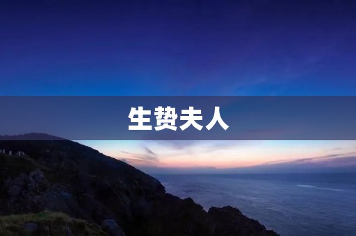 生贽夫人:一位风华绝代的贵族女性