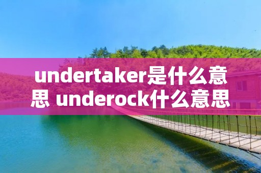 undertaker是什么意思 underock什么意思 undertaker是什么意思 underock什么意思