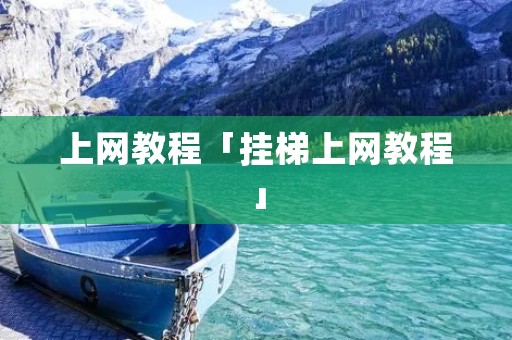 上网教程「挂梯上网教程」