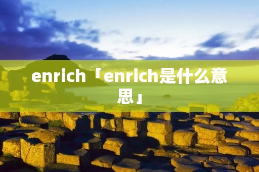 enrich「enrich是什么意思」