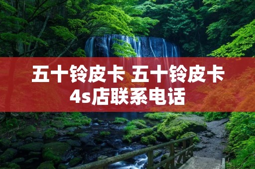 五十铃皮卡 五十铃皮卡4s店联系电话