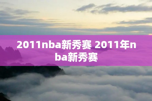 2011nba新秀赛 2011年nba新秀赛