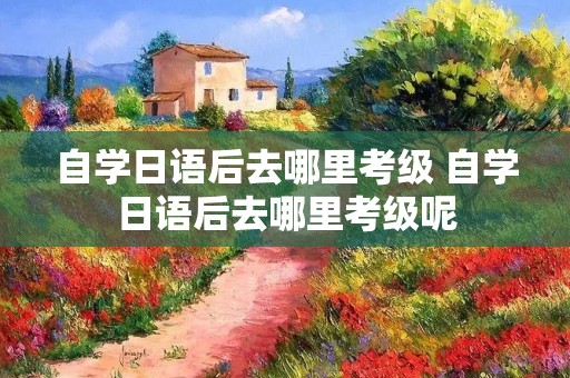 自学日语后去哪里考级 自学日语后去哪里考级呢