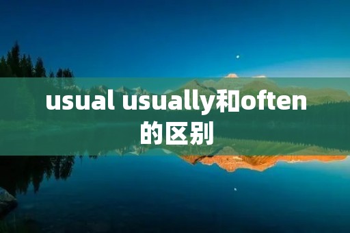 usual usually和often的区别