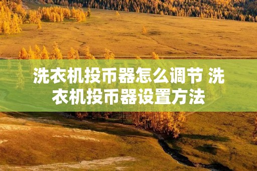 洗衣机投币器怎么调节 洗衣机投币器设置方法 洗衣机投币器怎么调节 洗衣机投币器设置方法