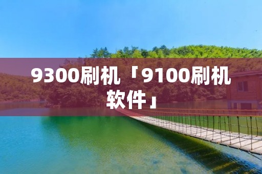 9300刷机「9100刷机软件」 9300刷机「9100刷机软件」