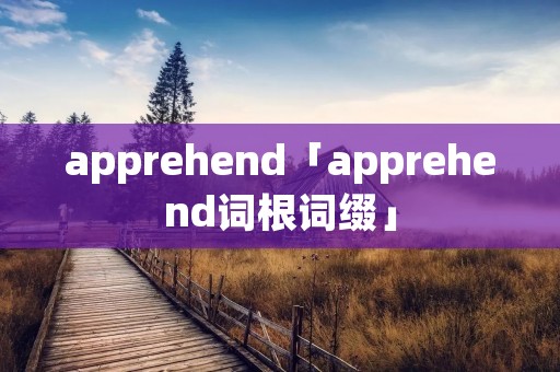 apprehend「apprehend词根词缀」