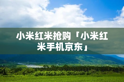 小米红米抢购「小米红米手机京东」 小米红米抢购「小米红米手机京东」