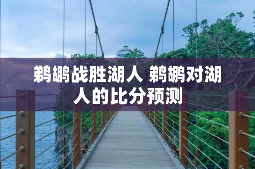 鹈鹕战胜湖人 鹈鹕对湖人的比分预测 鹈鹕战胜湖人 鹈鹕对湖人的比分预测