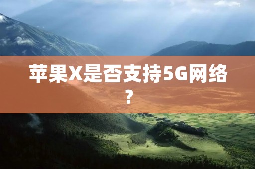 苹果X是否支持5G网络?