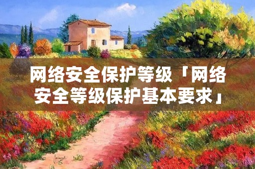 网络安全保护等级「网络安全等级保护基本要求」
