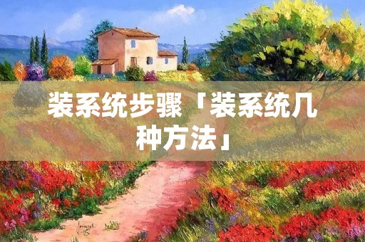 装系统步骤「装系统几种方法」 装系统步骤「装系统几种方法」