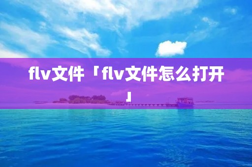 flv文件「flv文件怎么打开」 flv文件「flv文件怎么打开」