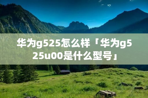 华为g525怎么样「华为g525u00是什么型号」 华为g525怎么样「华为g525u00是什么型号」
