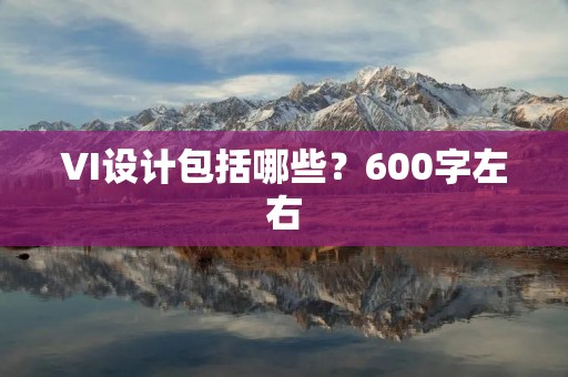 VI设计包括哪些？600字左右