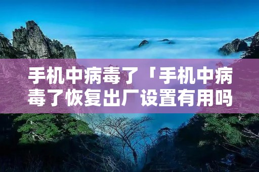 手机中病毒了「手机中病毒了恢复出厂设置有用吗」