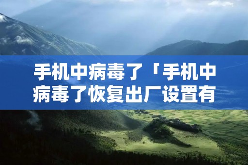手机中病毒了「手机中病毒了恢复出厂设置有用吗」