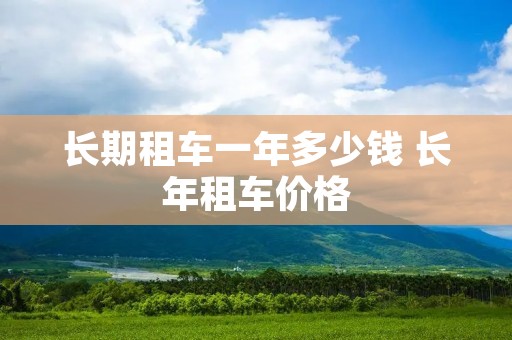 长期租车一年多少钱 长年租车价格