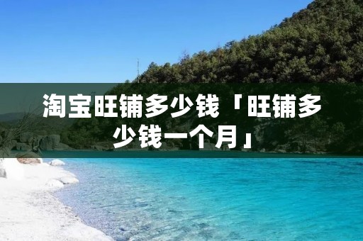 淘宝旺铺多少钱「旺铺多少钱一个月」 淘宝旺铺多少钱「旺铺多少钱一个月」
