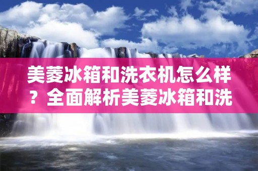美菱冰箱和洗衣机怎么样？全面解析美菱冰箱和洗衣机的优势与劣势