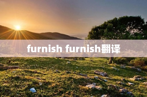 furnish furnish翻译