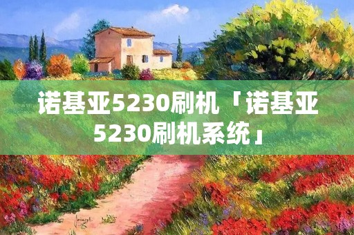 诺基亚5230刷机「诺基亚5230刷机系统」 诺基亚5230刷机「诺基亚5230刷机系统」