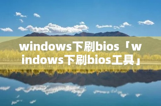 windows下刷bios「windows下刷bios工具」 windows下刷bios「windows下刷bios工具」