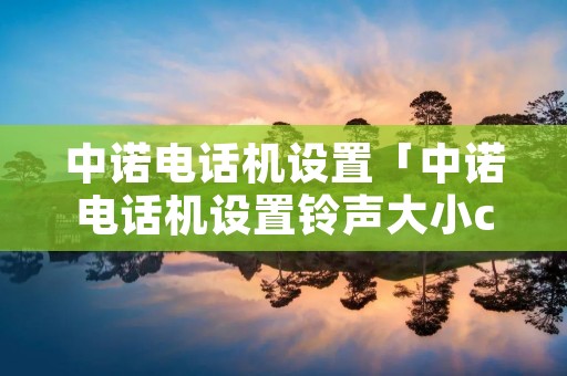 中诺**机设置「中诺**机设置**大小c168」