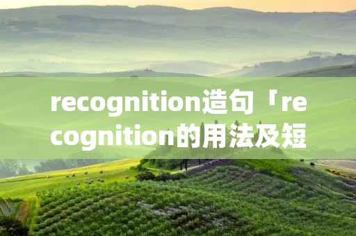 recognition造句「recognition的用法及短语」