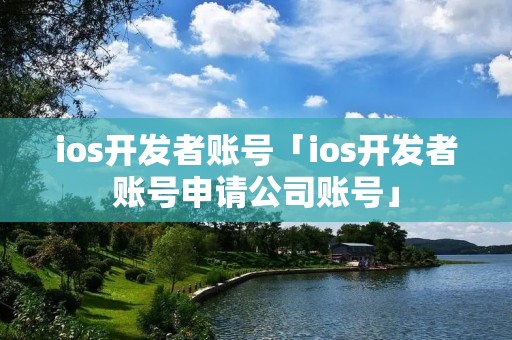 ios开发者账号「ios开发者账号申请公司账号」