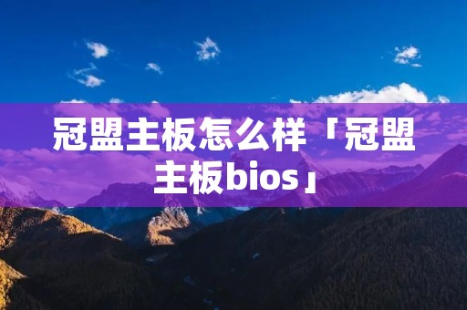 冠盟主板怎么样「冠盟主板bios」