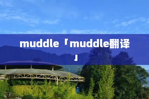 muddle「muddle翻译」