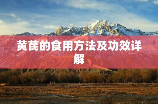 黄芪的食用方法及功效详解