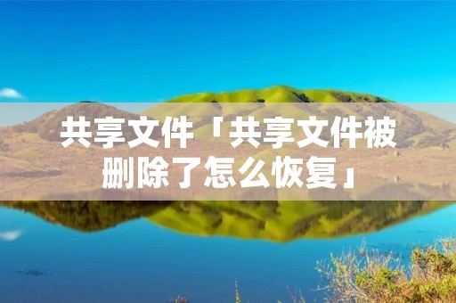 共享文件「共享文件被删除了怎么恢复」