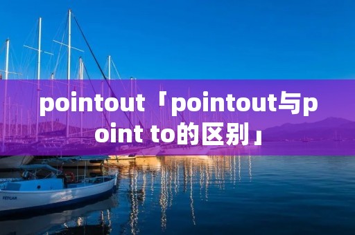 pointout「pointout与point to的区别」