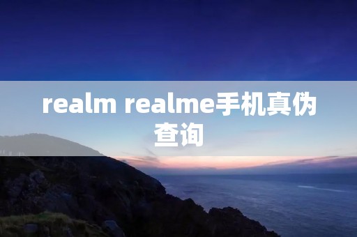 realm realme手机真伪查询