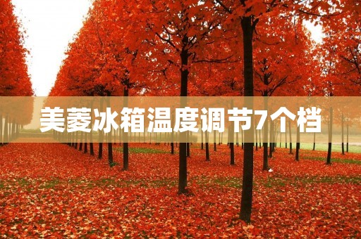 美菱冰箱温度调节7个档:为你的食物提供最佳储存环境 美菱冰箱温度调节7个档:为你的食物提供最佳储存环境