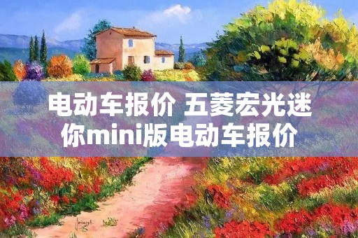 电动车报价 五菱宏光迷你mini版电动车报价