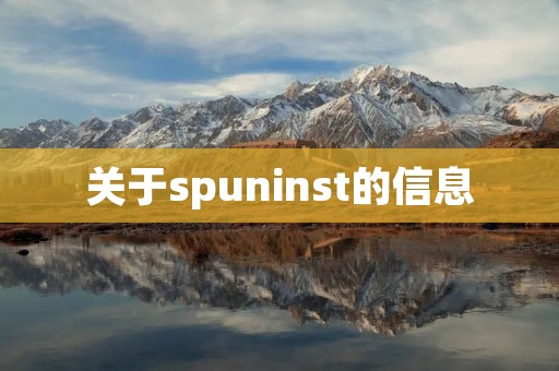 关于spuninst的信息