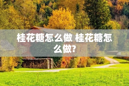桂花糖怎么做 桂花糖怎么做?