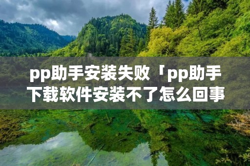 pp助手安装失败「pp助手下载软件安装不了怎么回事」